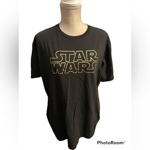 Star Wars Logo Tshirt in gold. Size XL
